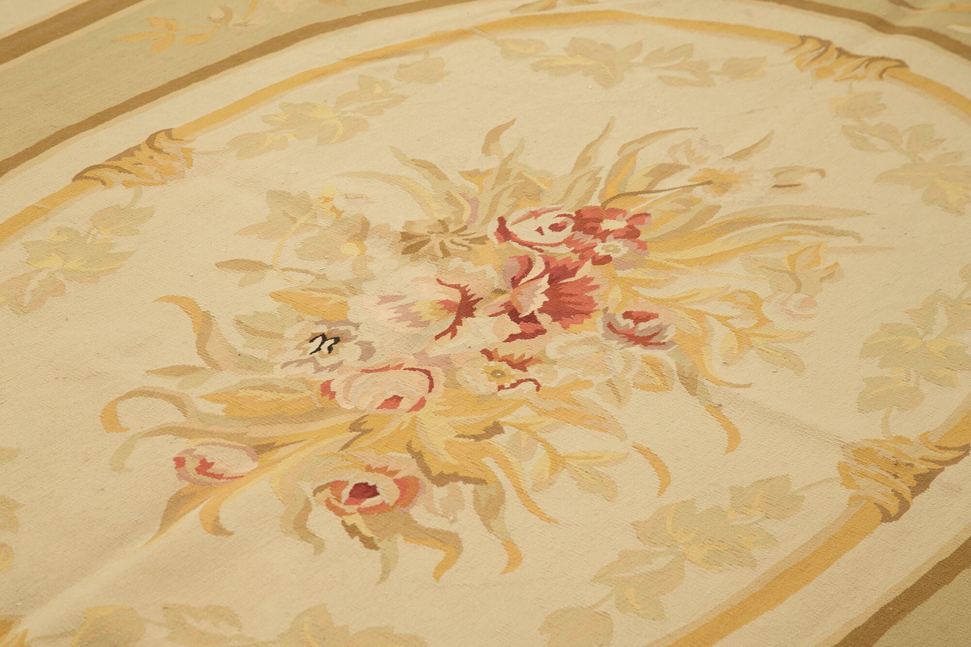 9x12 Beige Aubusson Kilim - 29521