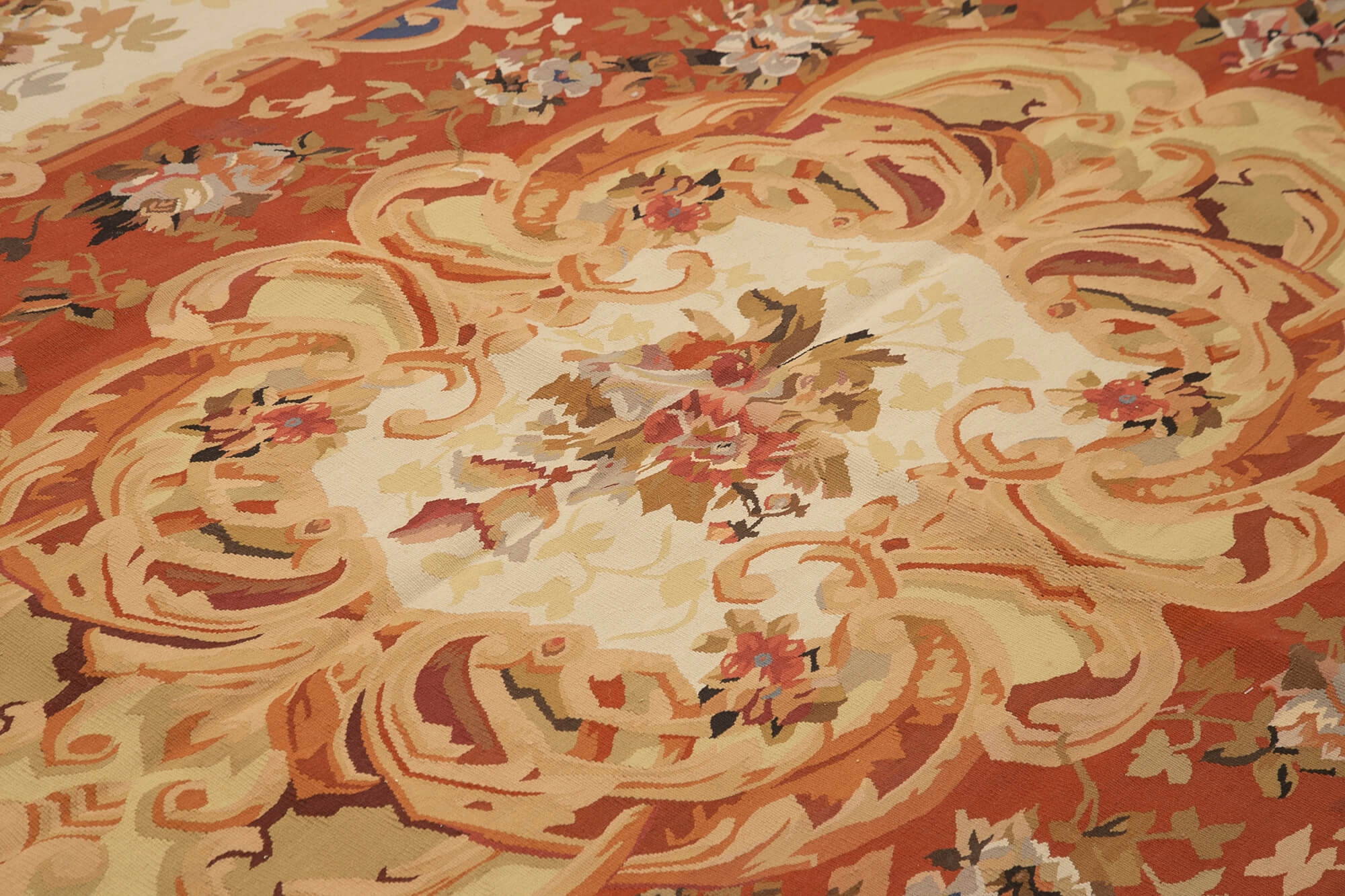 9x12 Beige Aubusson Kilim - 29526