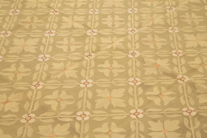 9x12 Brown Aubusson Kilim - 29531