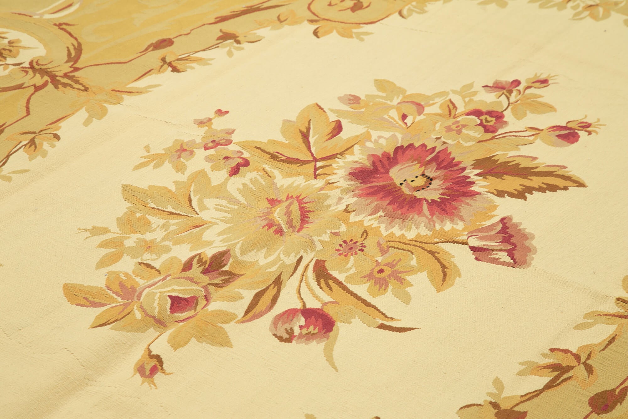 9x12 Yellow Aubusson Kilim - 29533