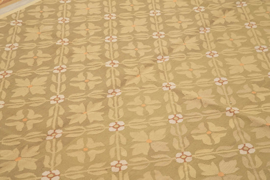 9x12 Brown Aubusson Kilim - 29538