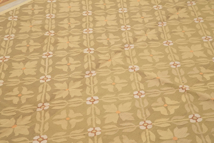9x12 Brown Aubusson Kilim - 29538