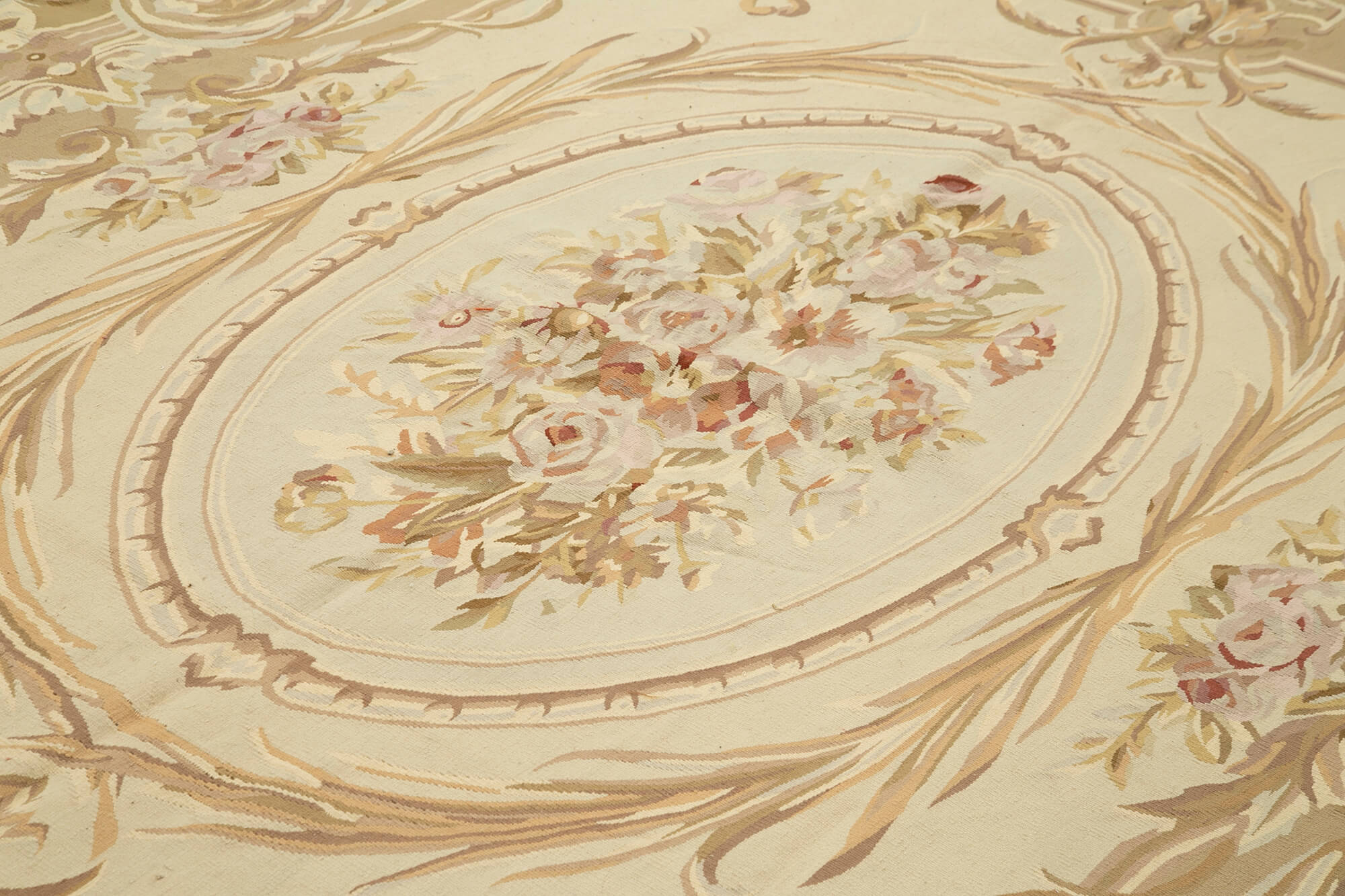 9x12 Beige Aubusson Kilim - 29547