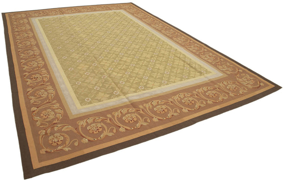 9x14 Floral Aubusson Kilim - 29553