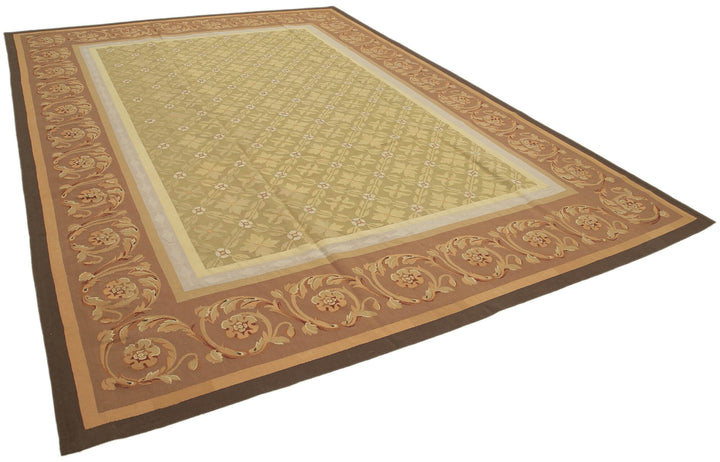 9x14 Floral Aubusson Kilim - 29553