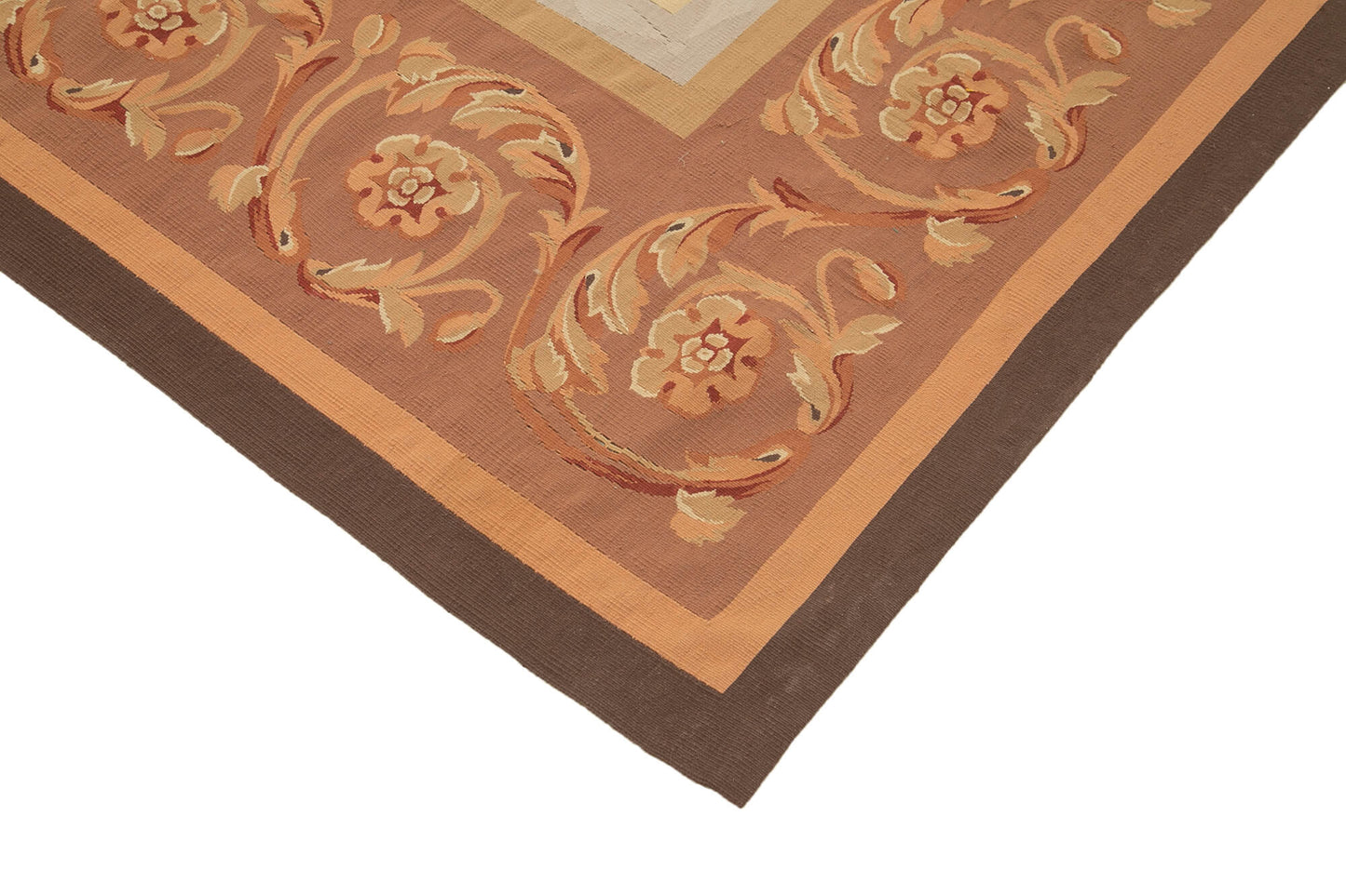 9x14 Floral Aubusson Kilim - 29553