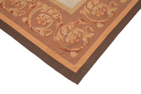 9x14 Floral Aubusson Kilim - 29553