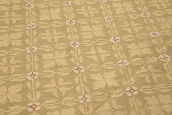 9x14 Floral Aubusson Kilim - 29553