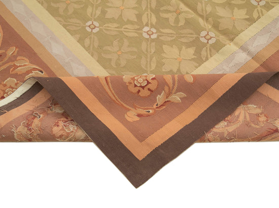 9x14 Floral Aubusson Kilim - 29553