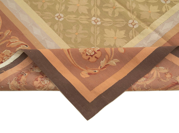 9x14 Floral Aubusson Kilim - 29553