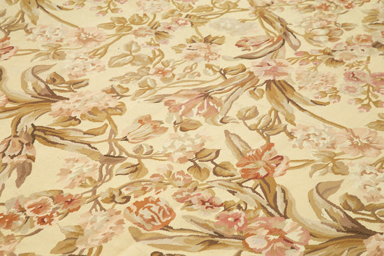 10x14 Beige Aubusson Kilim - 29556