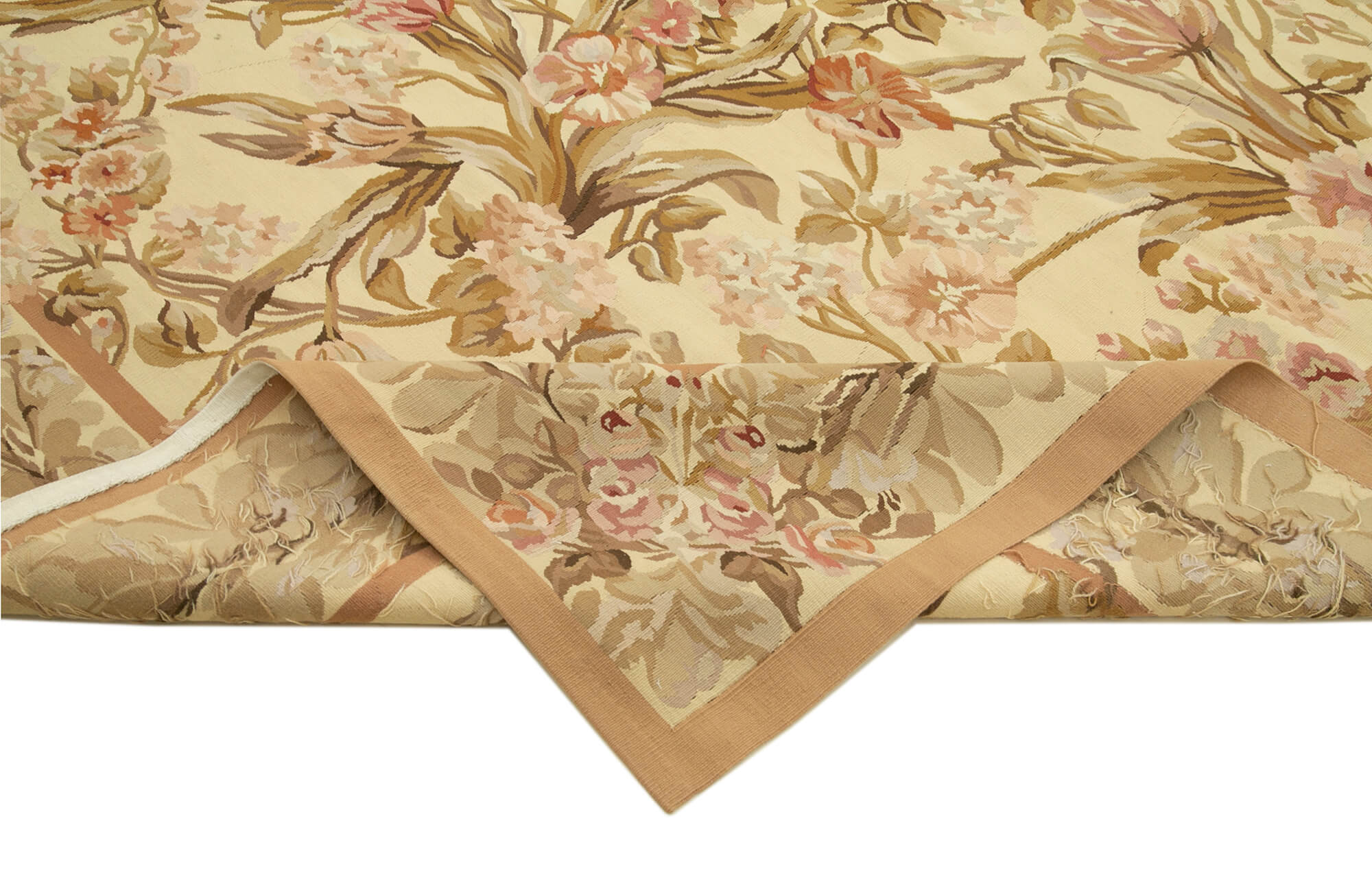 10x14 Beige Aubusson Kilim - 29556
