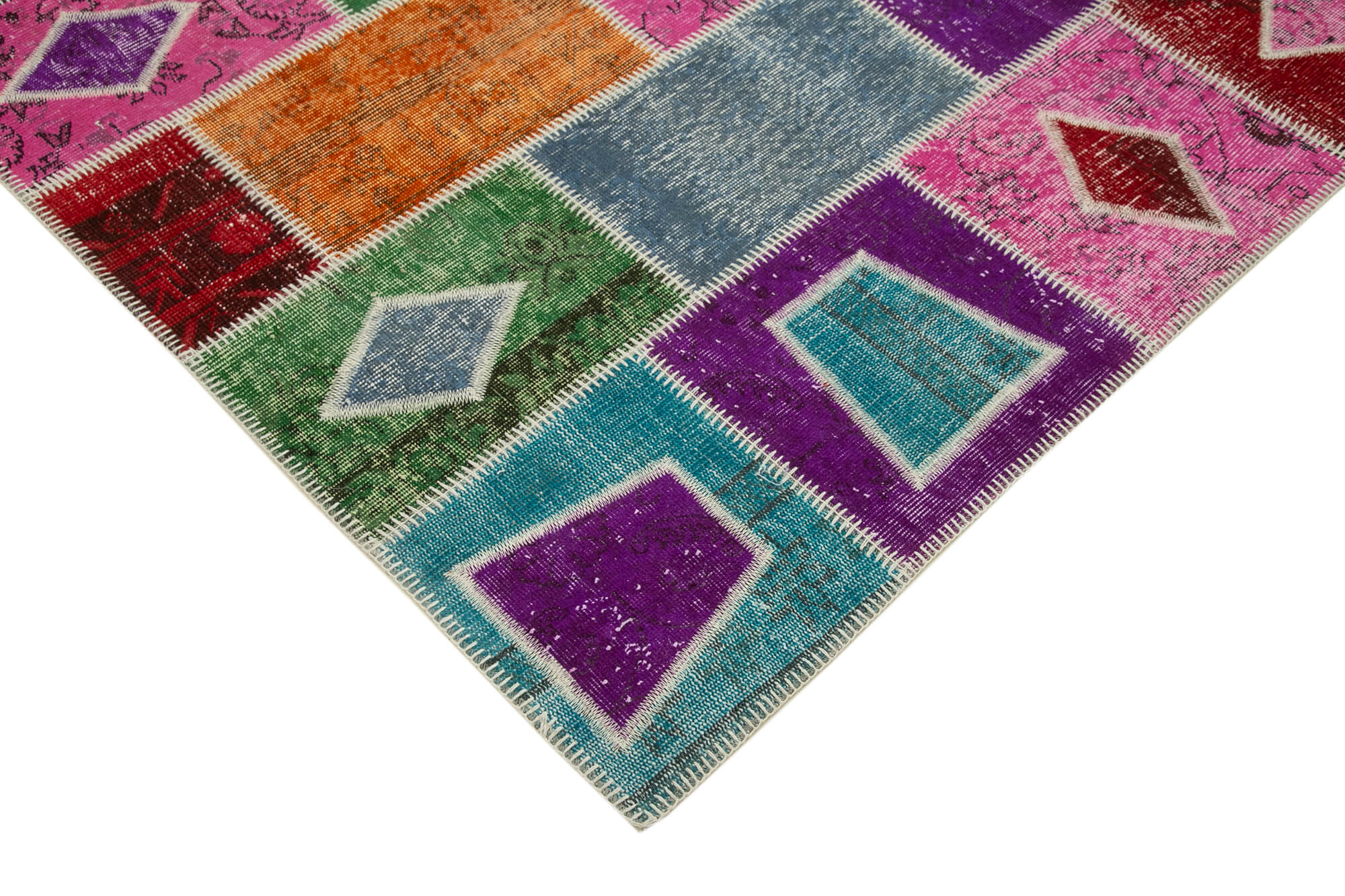 5x8 Multicolor Modern Patchwork Rug - 29559