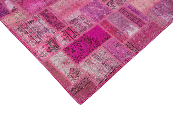 6x8 Pink Modern Patchwork Rug - 29561