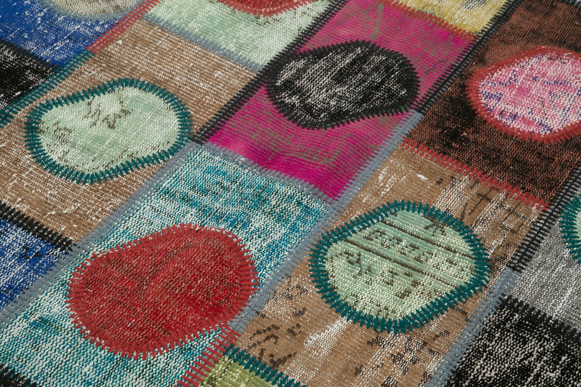 5x7 Multicolor Modern Patchwork Rug - 29564