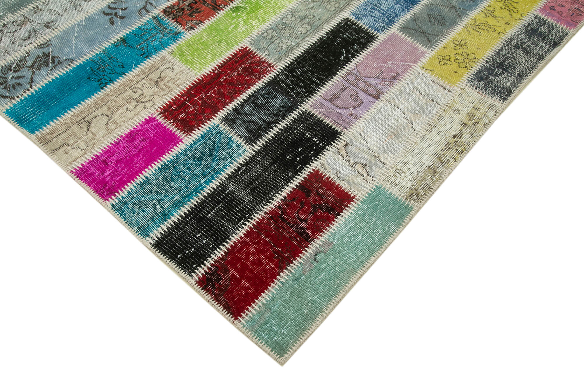 6x8 Multicolor Modern Patchwork Rug - 29569