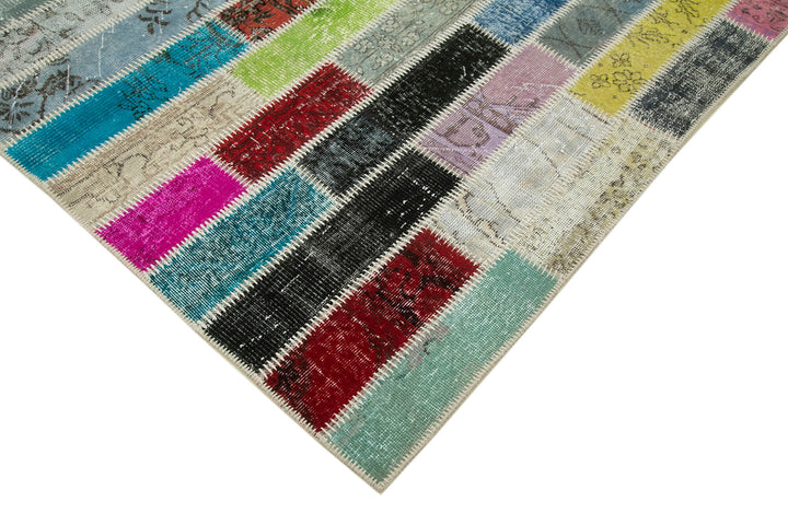 6x8 Multicolor Modern Patchwork Rug - 29569