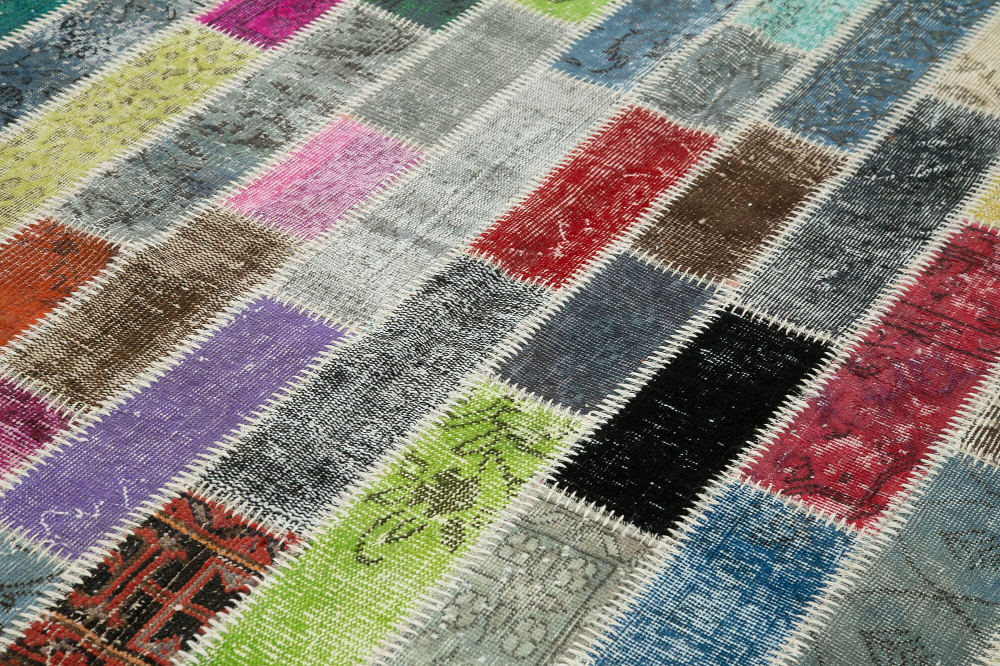 6x8 Multicolor Modern Patchwork Rug - 29569