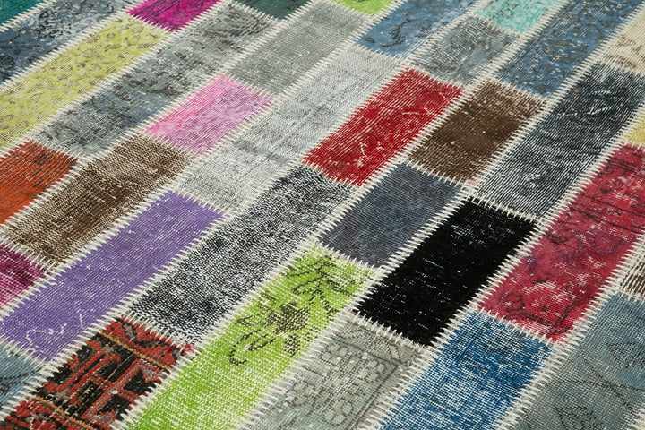 6x8 Multicolor Modern Patchwork Rug - 29569