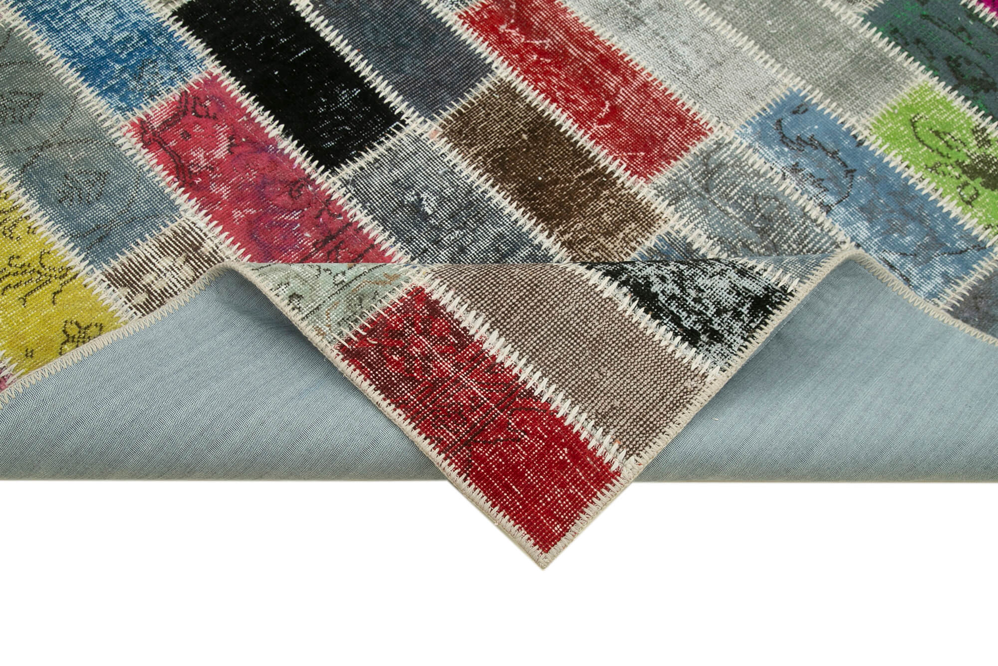 6x8 Multicolor Modern Patchwork Rug - 29569