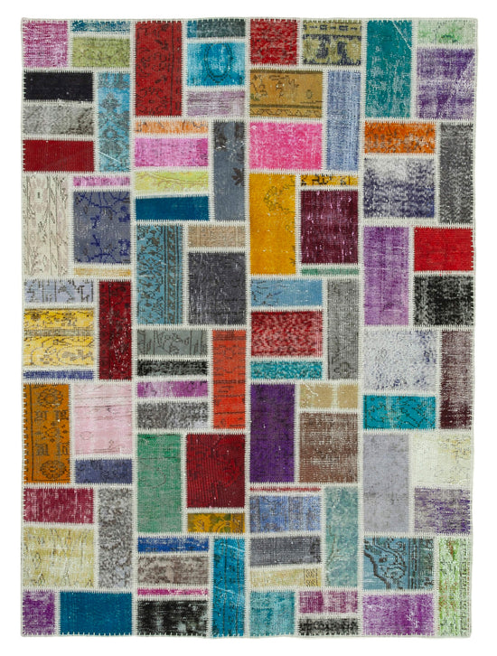 6x8 Multicolor Modern Patchwork Rug - 29570