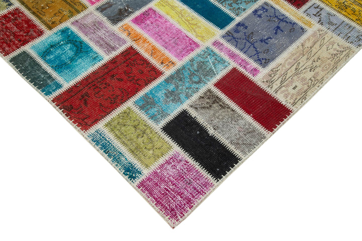 6x8 Multicolor Modern Patchwork Rug - 29570