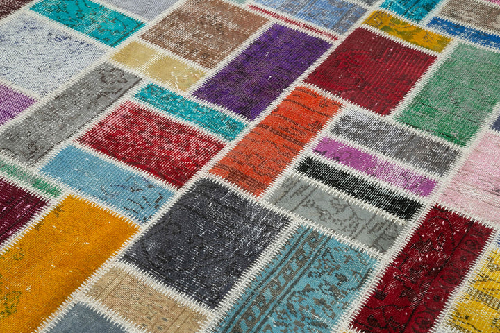 6x8 Multicolor Modern Patchwork Rug - 29570