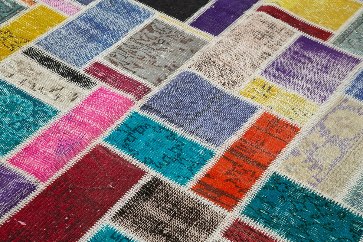 6x8 Multicolor Modern Patchwork Rug - 29572