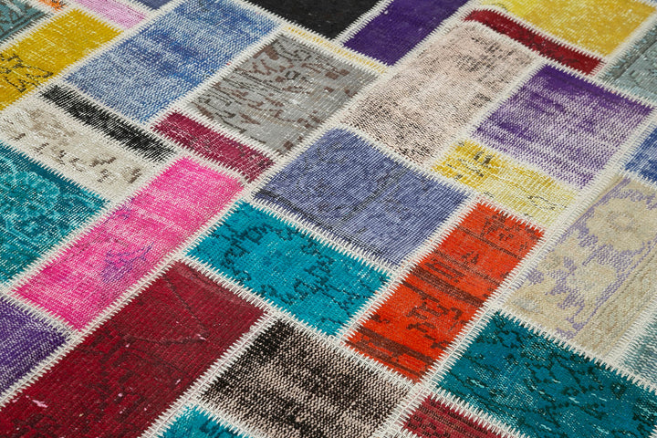 6x8 Multicolor Modern Patchwork Rug - 29572