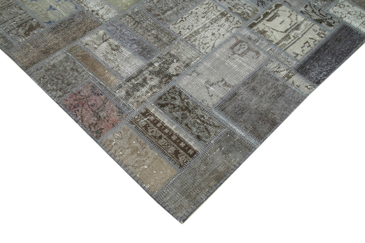 6x8 Grey Modern Patchwork Rug - 29573