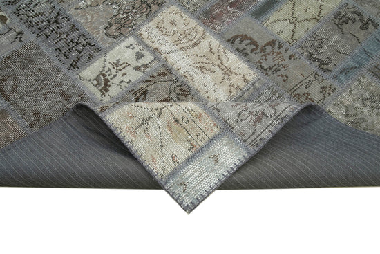 6x8 Grey Modern Patchwork Rug - 29573