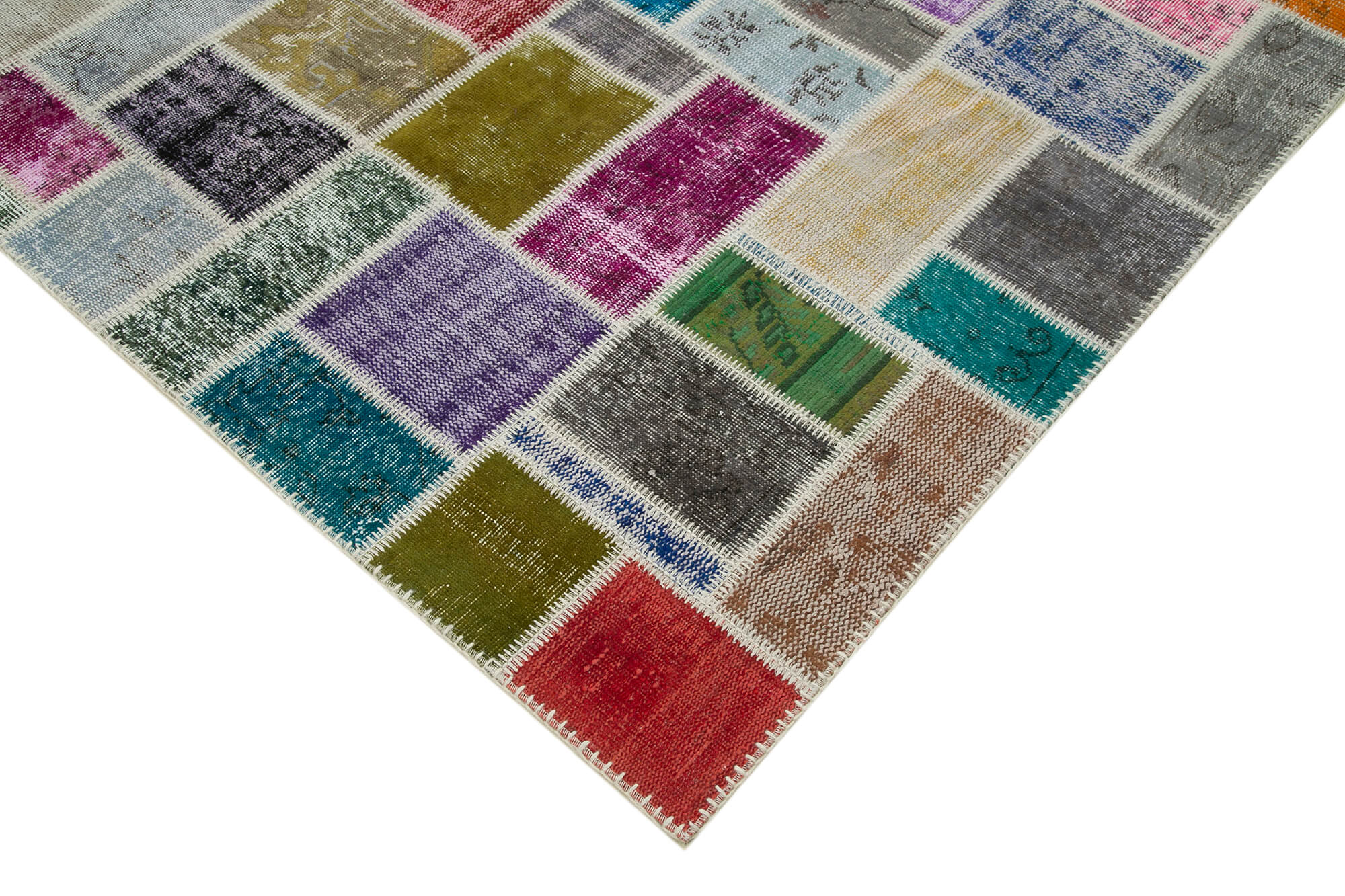 6x8 Multicolor Modern Patchwork Rug - 29574