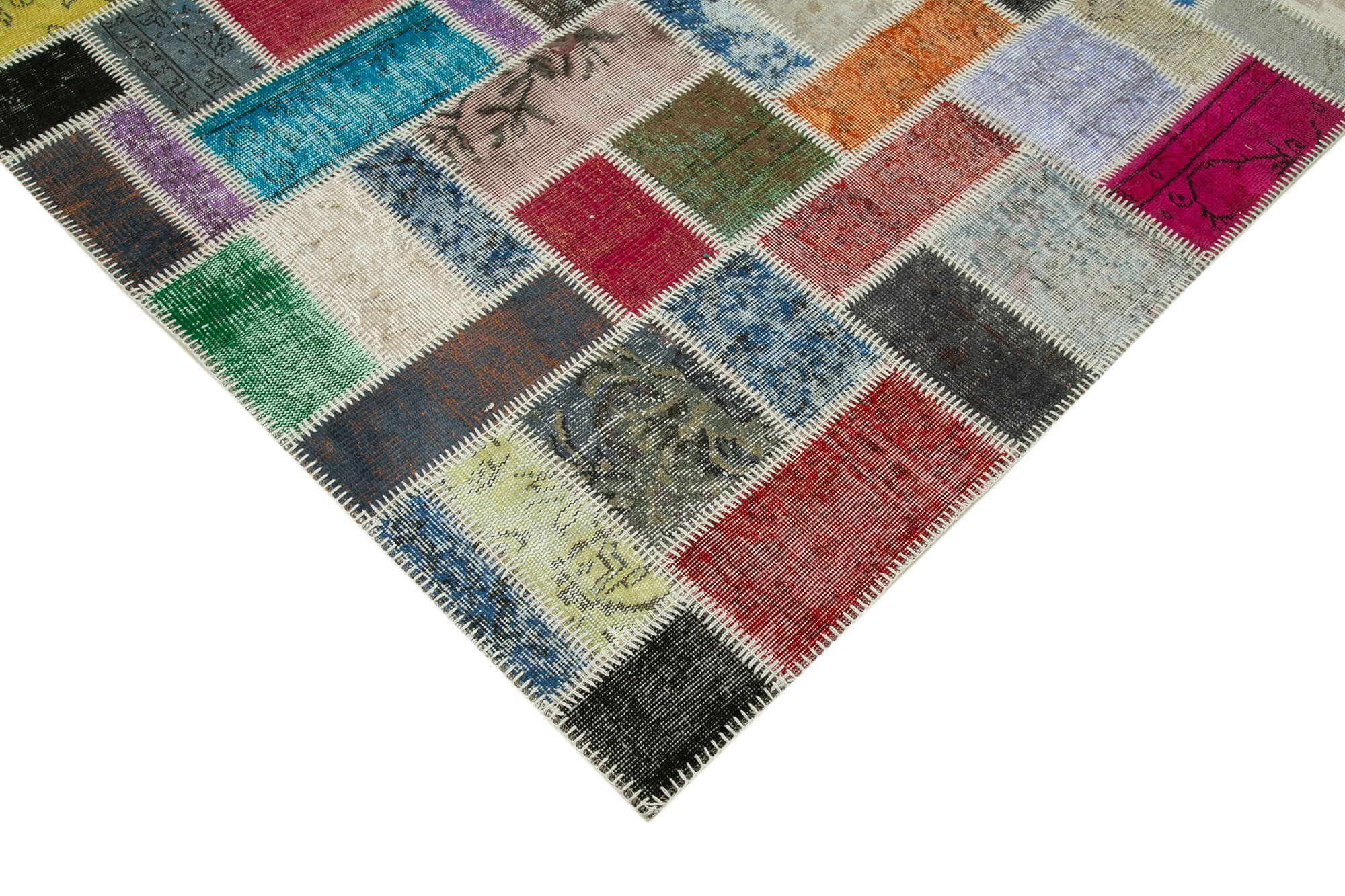 6x8 Multicolor Modern Patchwork Rug - 29575