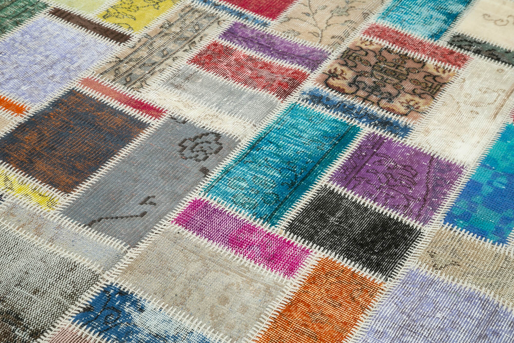6x8 Multicolor Modern Patchwork Rug - 29575