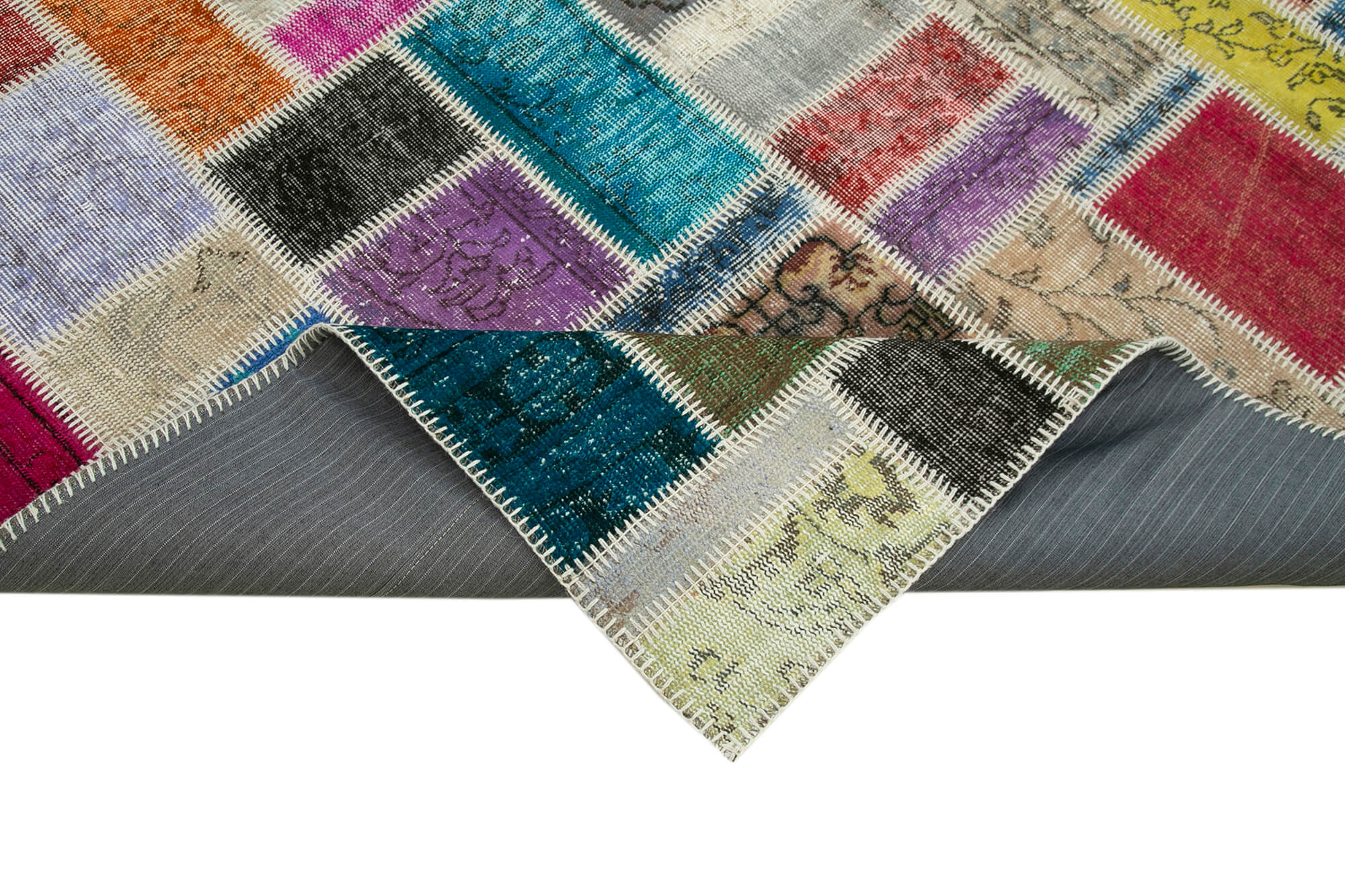 6x8 Multicolor Modern Patchwork Rug - 29575