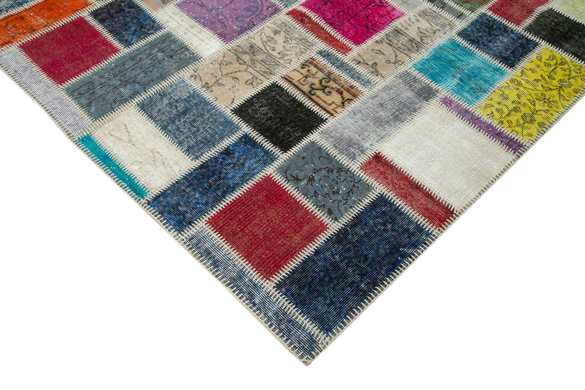 6x8 Multicolor Modern Patchwork Rug - 29576
