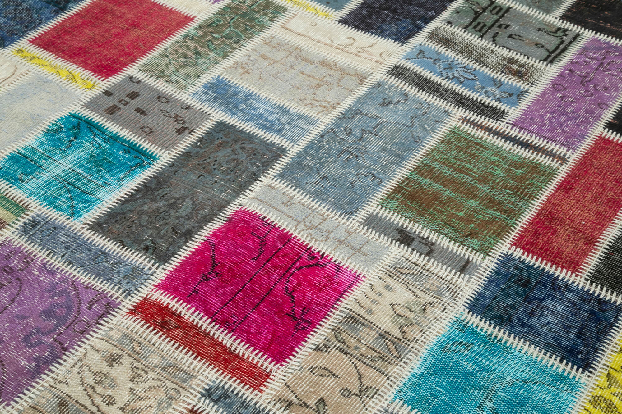 6x8 Multicolor Modern Patchwork Rug - 29576