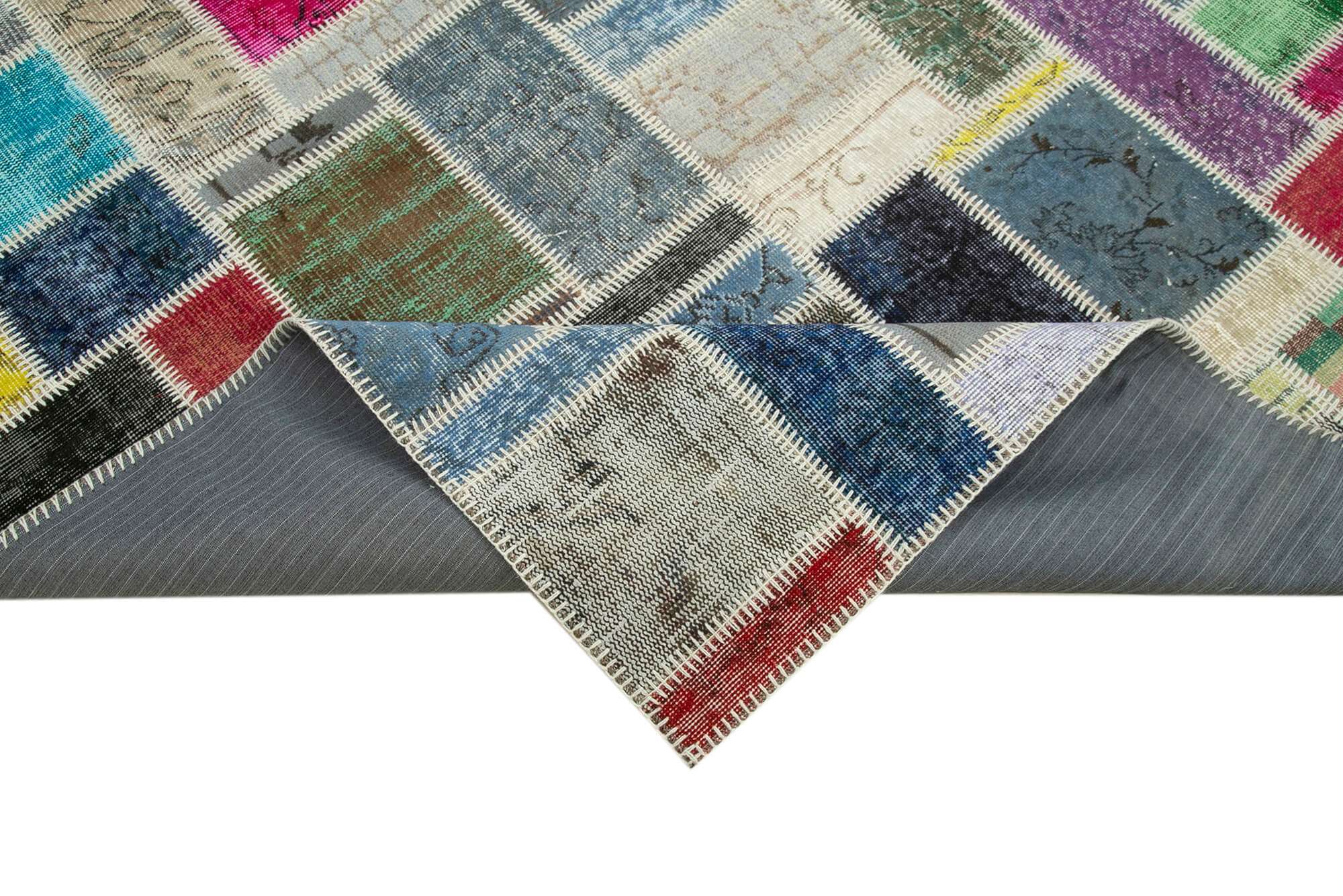 6x8 Multicolor Modern Patchwork Rug - 29576