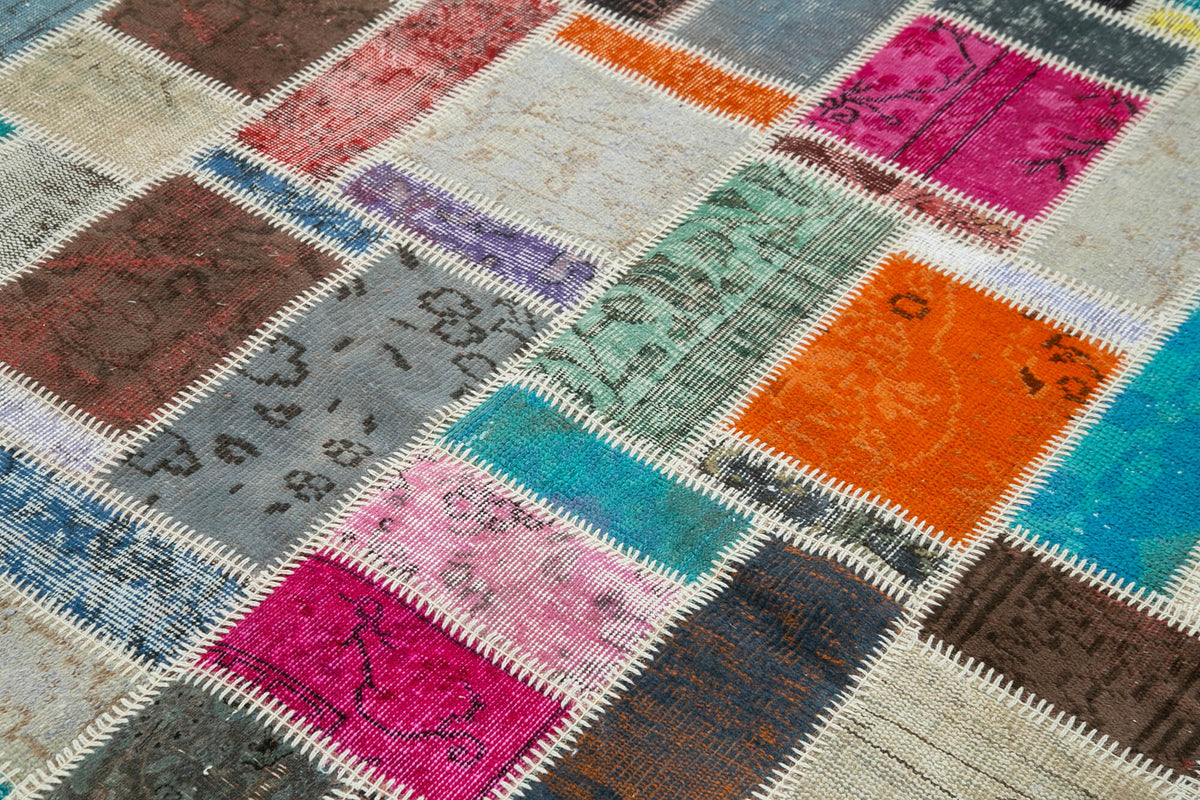 6x8 Multicolor Modern Patchwork Rug - 29577