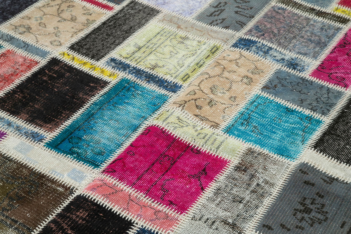 6x8 Multicolor Modern Patchwork Rug - 29578