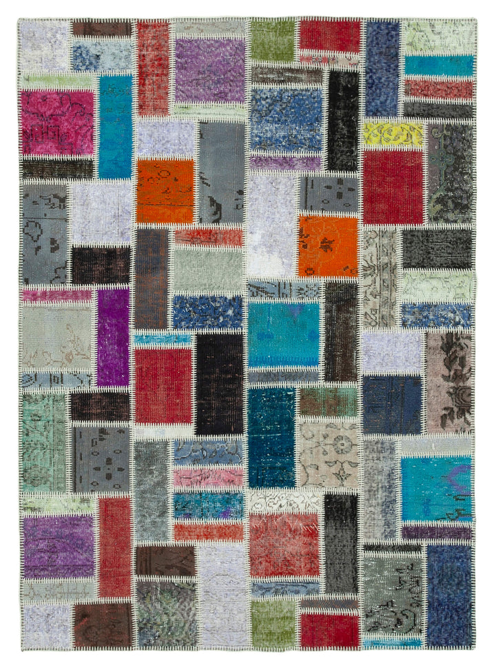 6x8 Multicolor Modern Patchwork Rug - 29579