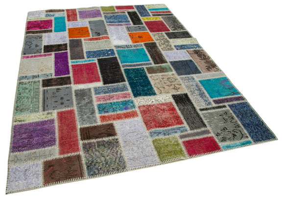 6x8 Multicolor Modern Patchwork Rug - 29579