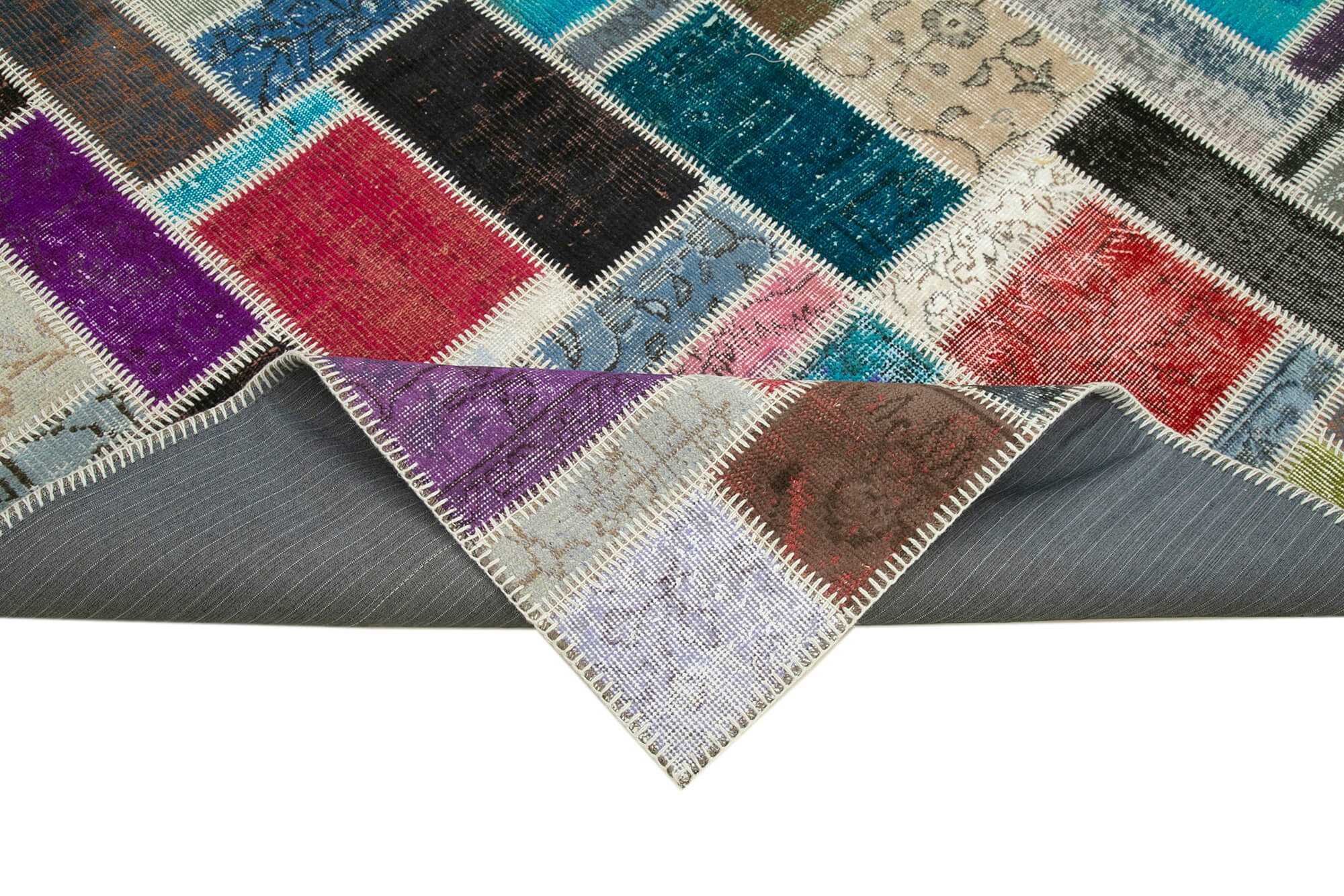 6x8 Multicolor Modern Patchwork Rug - 29579