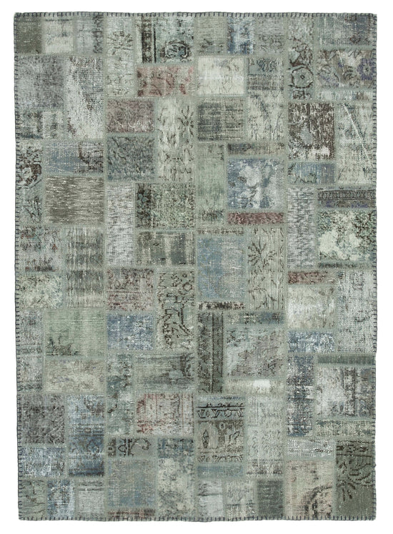 6x8 Grey Modern Patchwork Rug - 29581