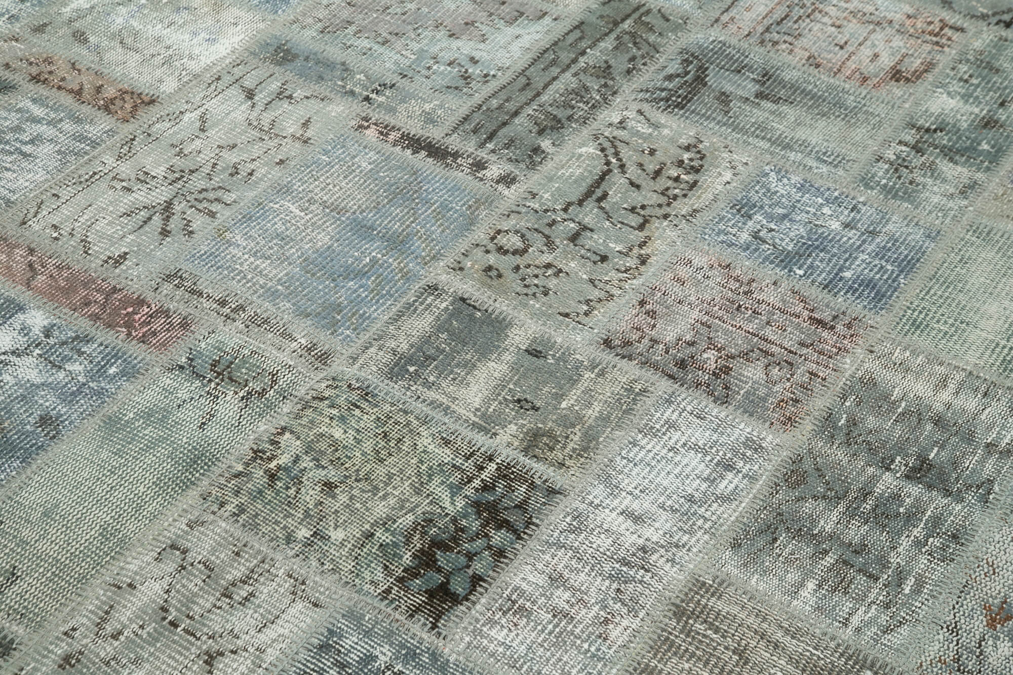 6x8 Grey Modern Patchwork Rug - 29581