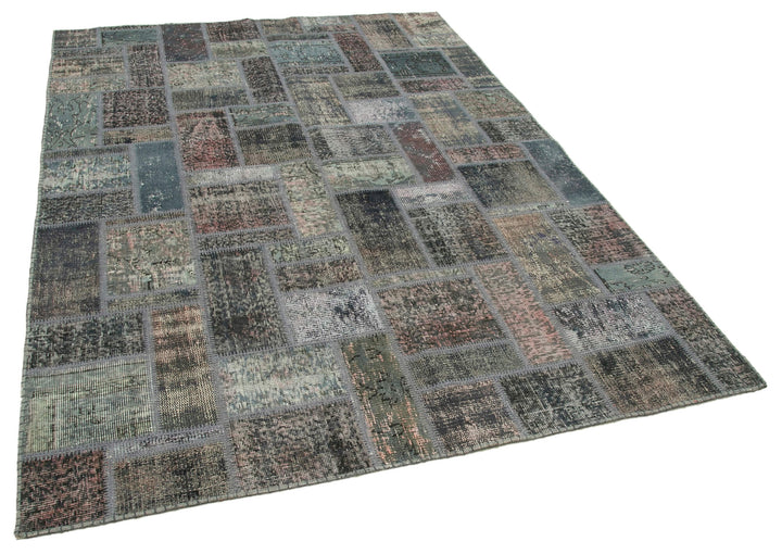 6x8 Grey Modern Patchwork Rug - 29585