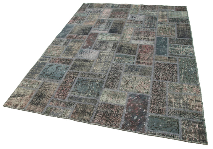 6x8 Grey Modern Patchwork Rug - 29585