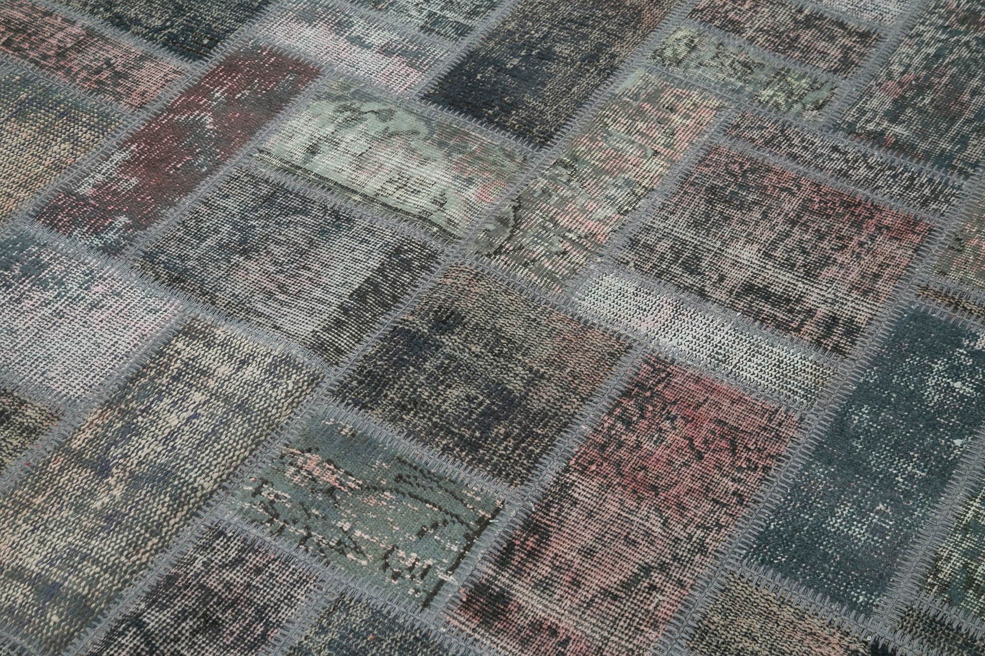 6x8 Grey Modern Patchwork Rug - 29585