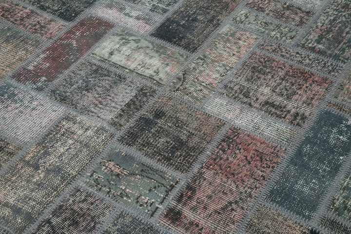 6x8 Grey Modern Patchwork Rug - 29585