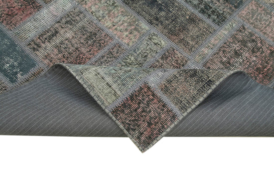6x8 Grey Modern Patchwork Rug - 29585